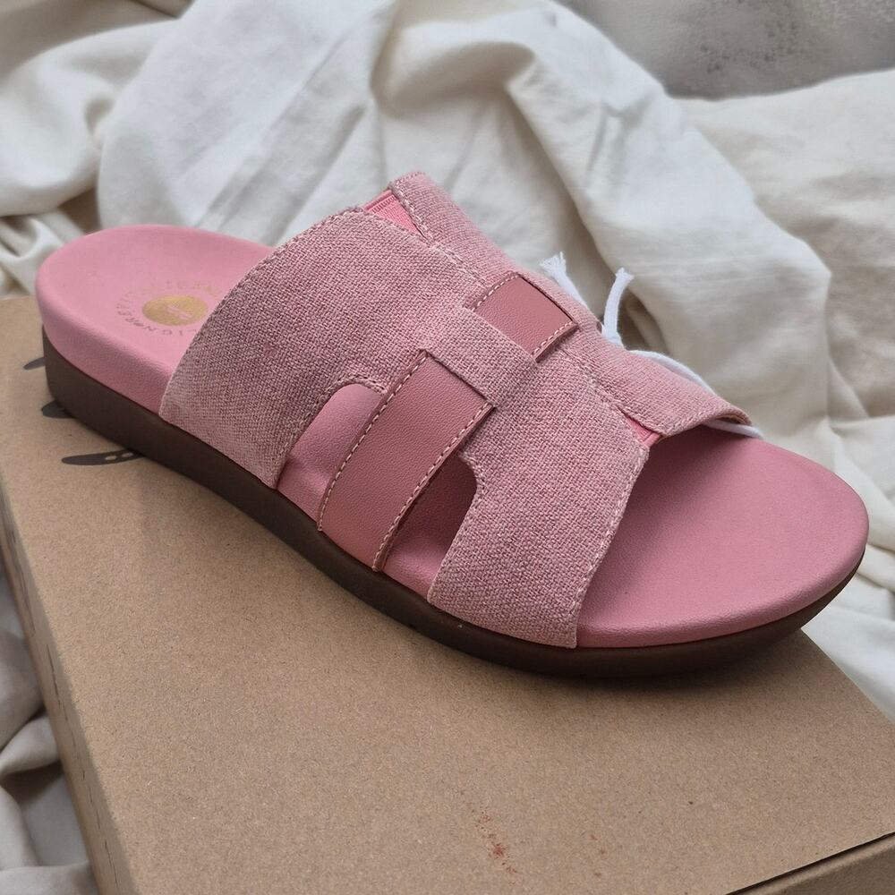 NEW Spenco Lisbon slide Comfort pink Slip On Slides Sandals Size 6